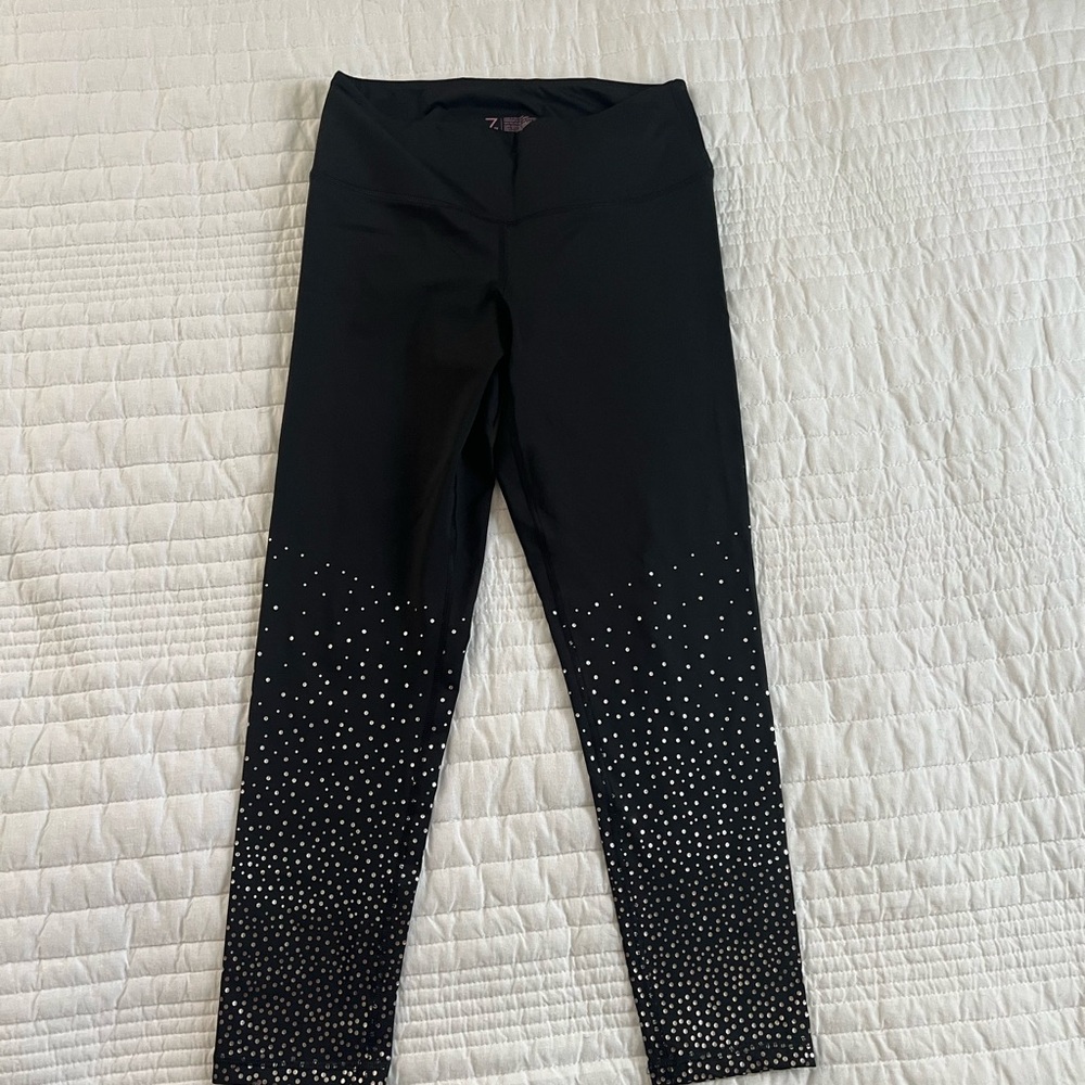 Zella Black Leggings with Reflective Accents